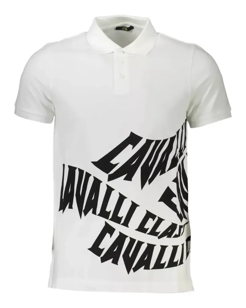 Roberto Cavalli graphic-print polo shirt - Weiß Weiß