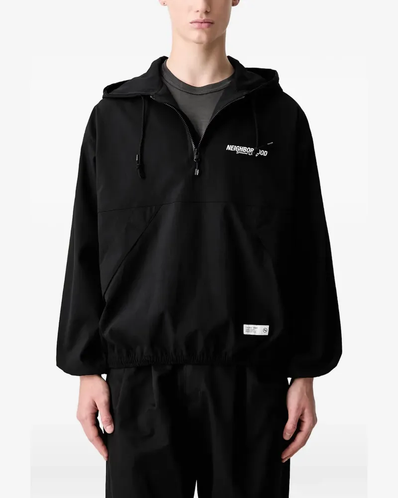 Neighborhood Kapuzenjacke mit Logo-Print - Schwarz Schwarz