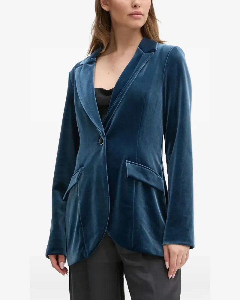 Joseph Ribkoff velvet single-breasted blazer - Blau Blau