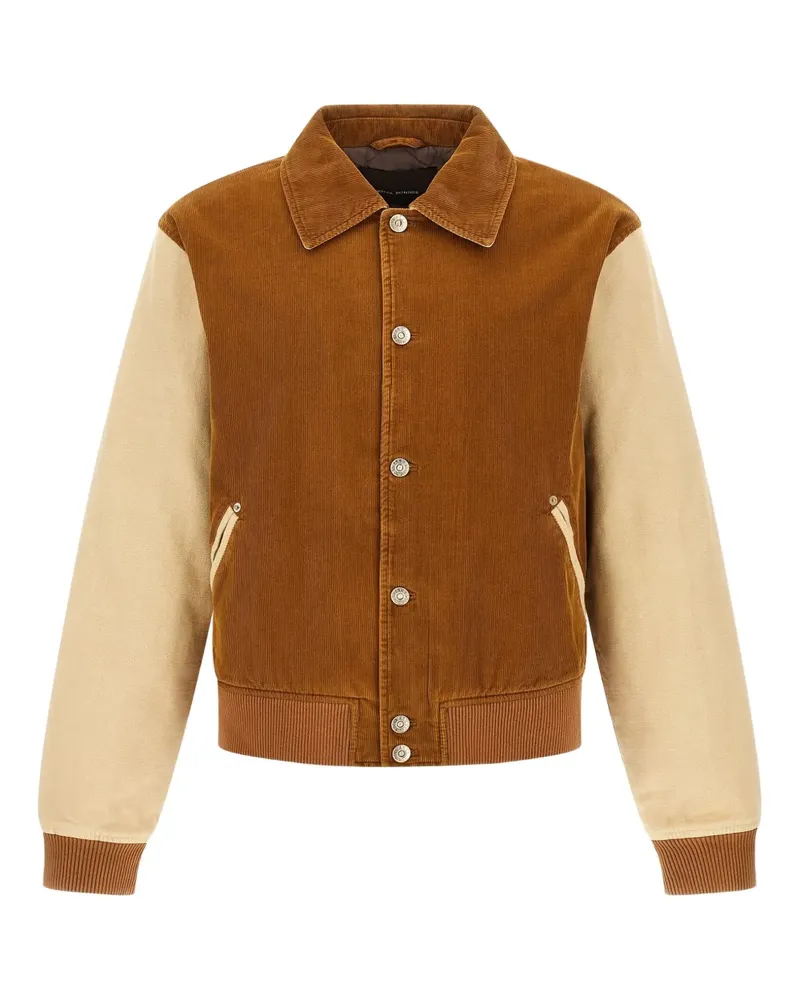 Wales Bonner Homecoming corduroy baseball jacket - Braun Braun