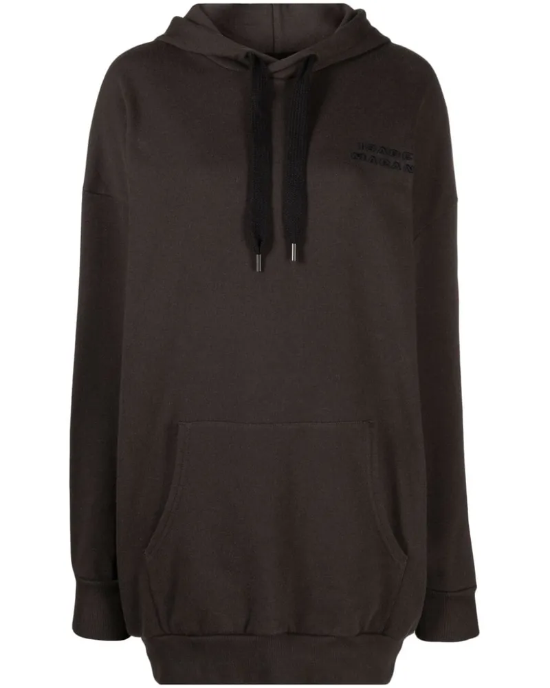 Isabel Marant Solena Hoodie mit Logo-Stickerei Schwarz