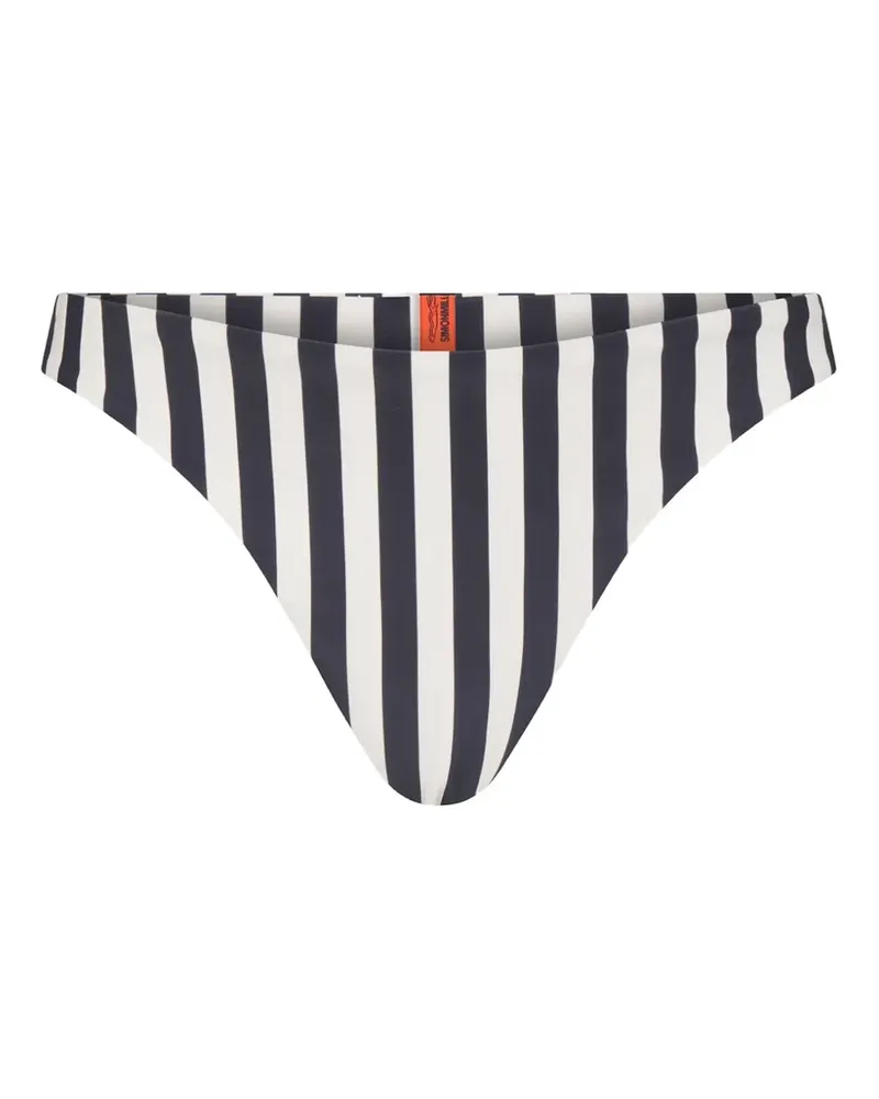 Simon Miller Gestreiftes Bwai Bikinihöschen - Schwarz Schwarz