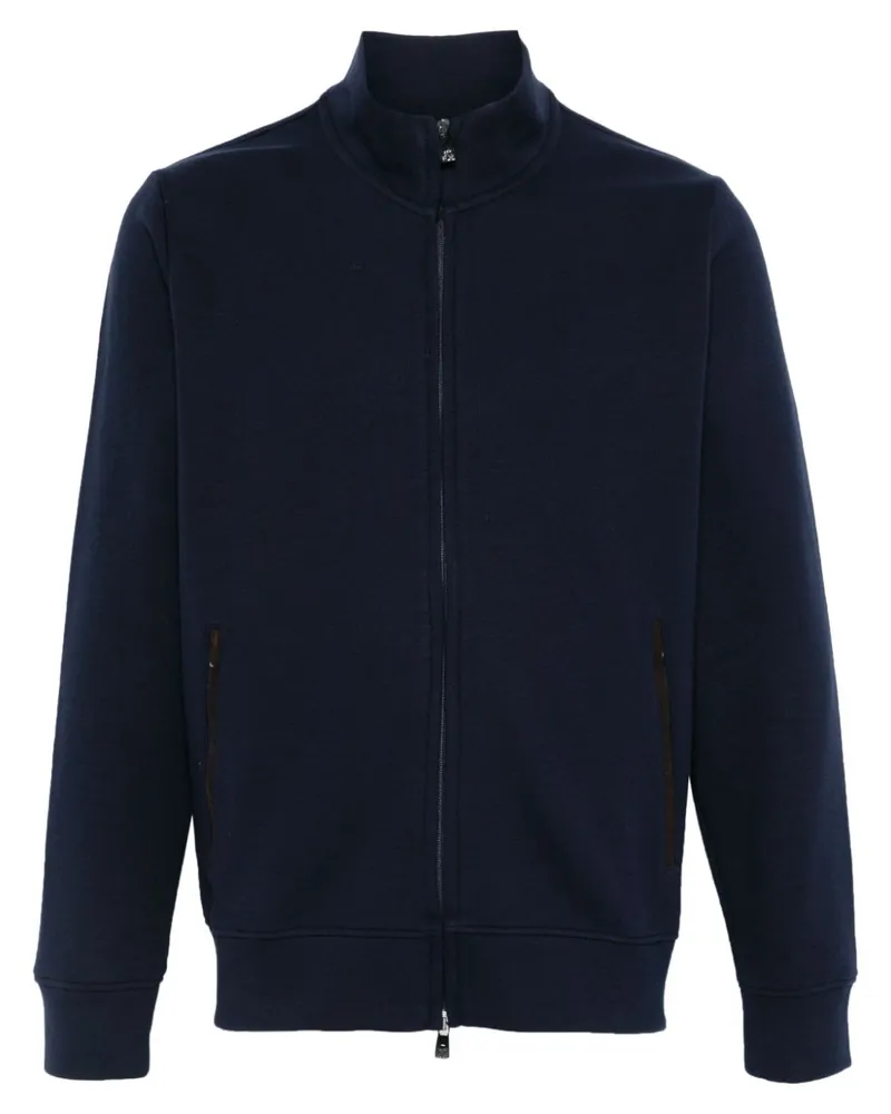 Corneliani Sweatshirt mit Reißverschluss Blau