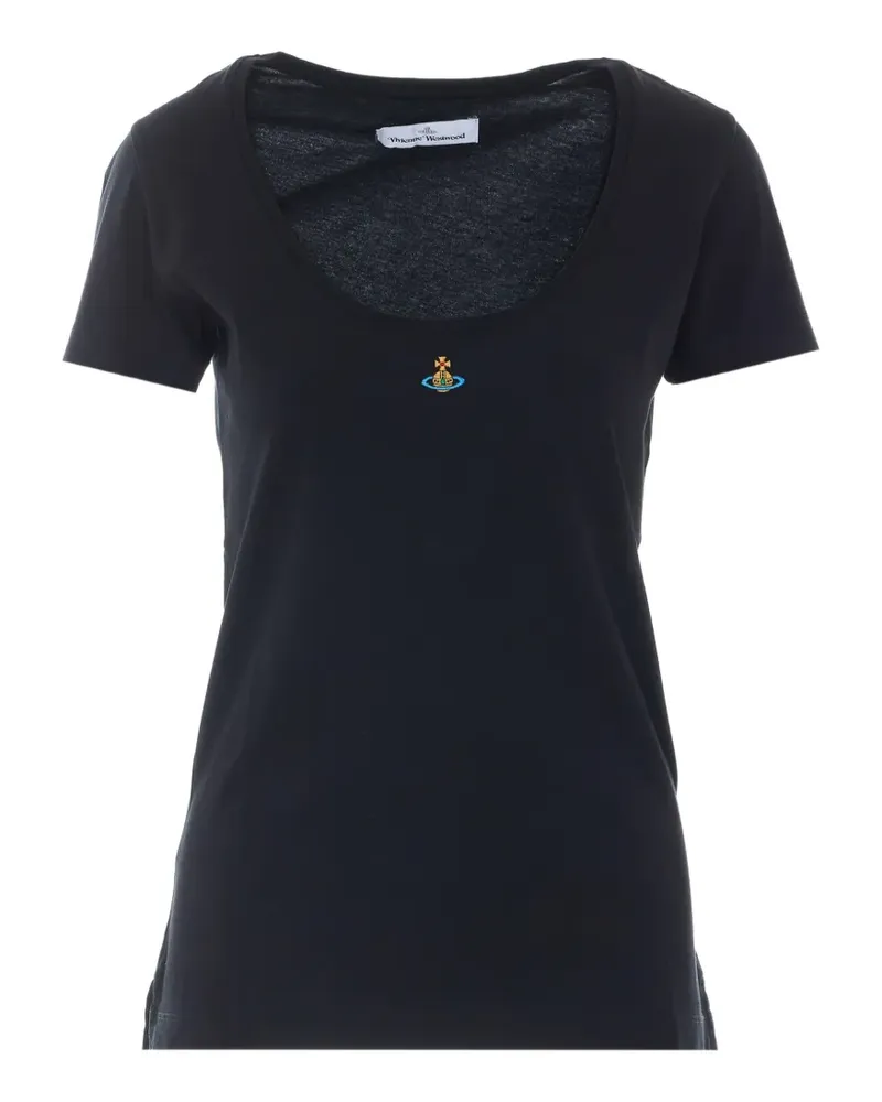 Vivienne Westwood Lollo T-Shirt mit Orb-Stickerei - Schwarz Schwarz