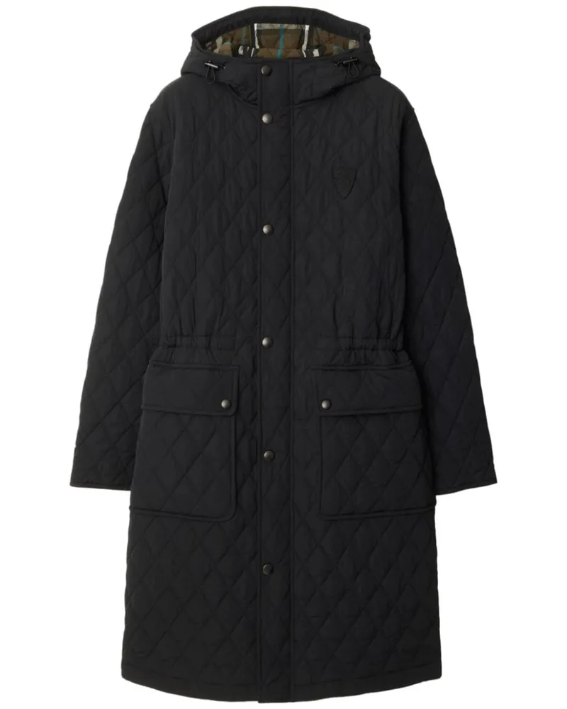 Burberry Gesteppter Mantel - Schwarz Schwarz