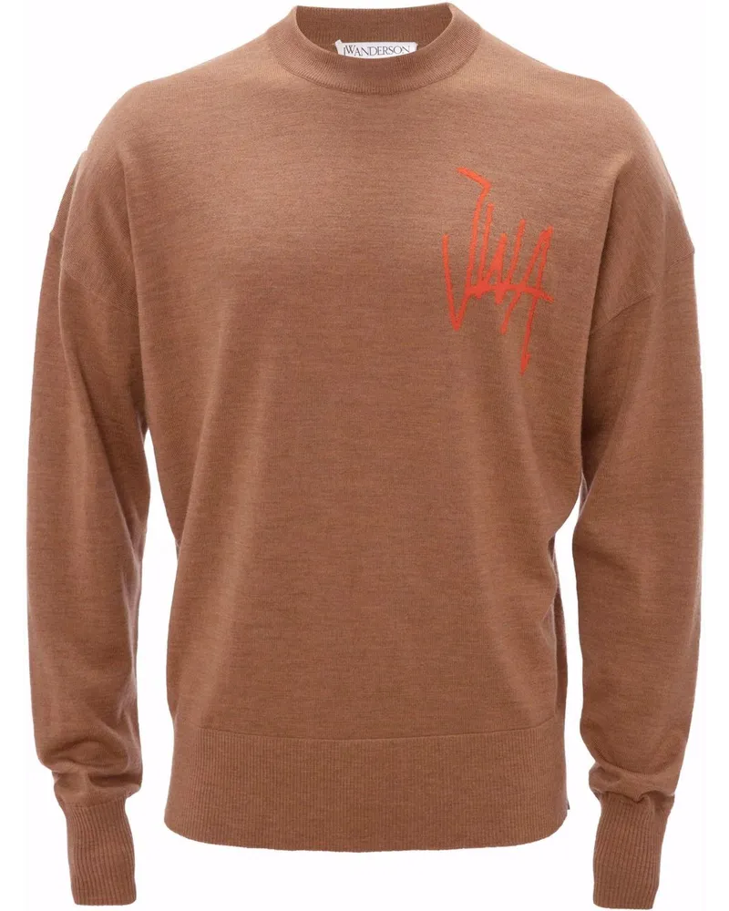J.W.Anderson Pullover mit Logo-Stickerei - Braun Braun