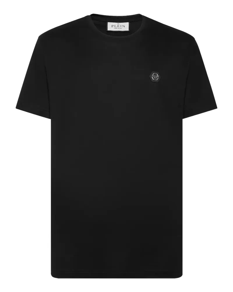 Philipp Plein T-Shirt mit Logo-Applikation - Schwarz Schwarz