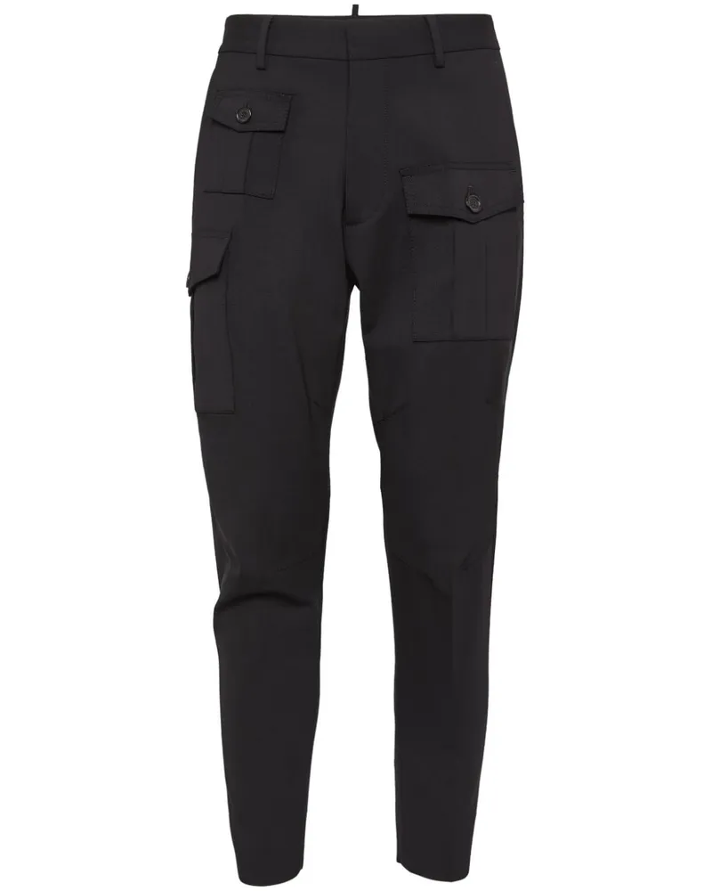 Dsquared2 Cargohose mit Tapered-Bein - Schwarz Schwarz