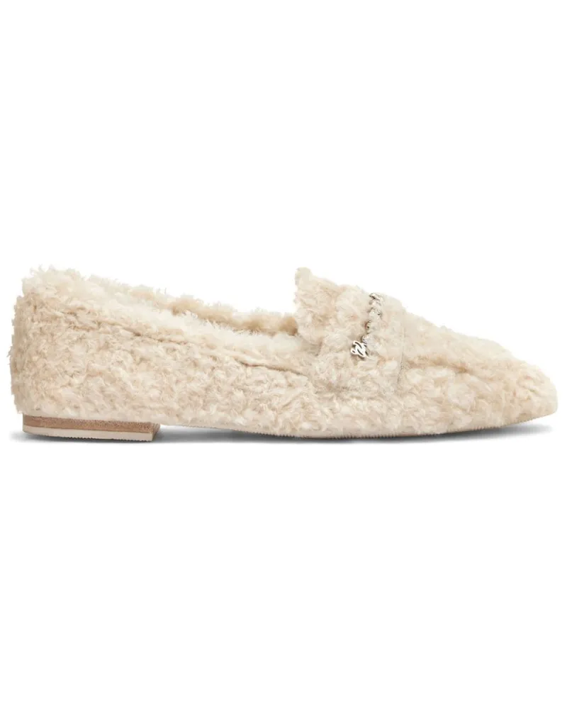 Casadei Valsenales Loafer aus Faux Fur - Weiß Weiß