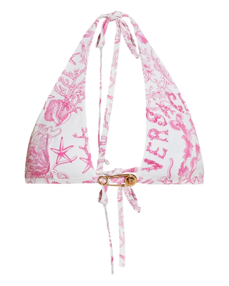 Versace Neckholder-Bikini mit Sicherheitsnadel - Rosa Rosa