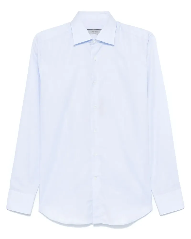 Canali Hemd mit Prince of Wales-Karo - Blau Blau