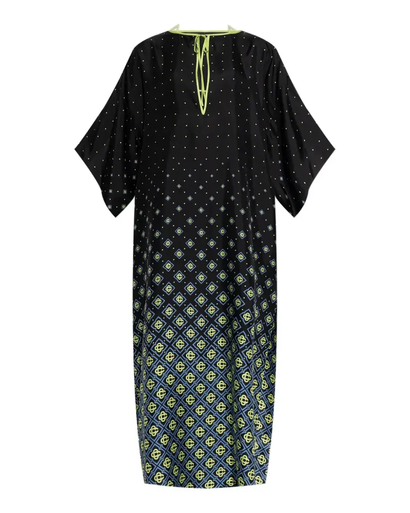 Casablanca Paris silk maxi dress - Schwarz Schwarz