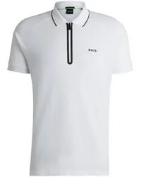 HUGO BOSS Poloshirt mit Logo-Print Weiß