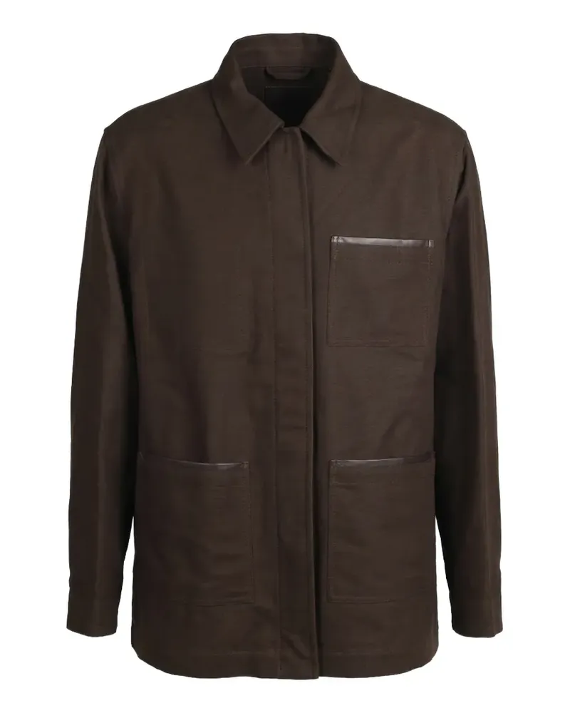 Valentino Garavani contrasting-trim jacket - Braun Braun