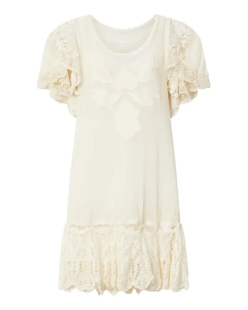 Isabel Marant Diena Minikleid mit Spitzeneinsatz - Nude Nude