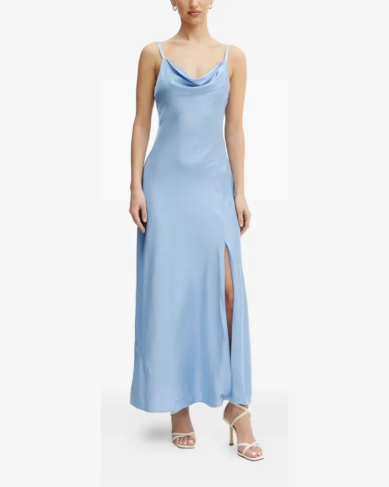 Guess Maxikleid mit Spitzenbesatz - Blau Blau