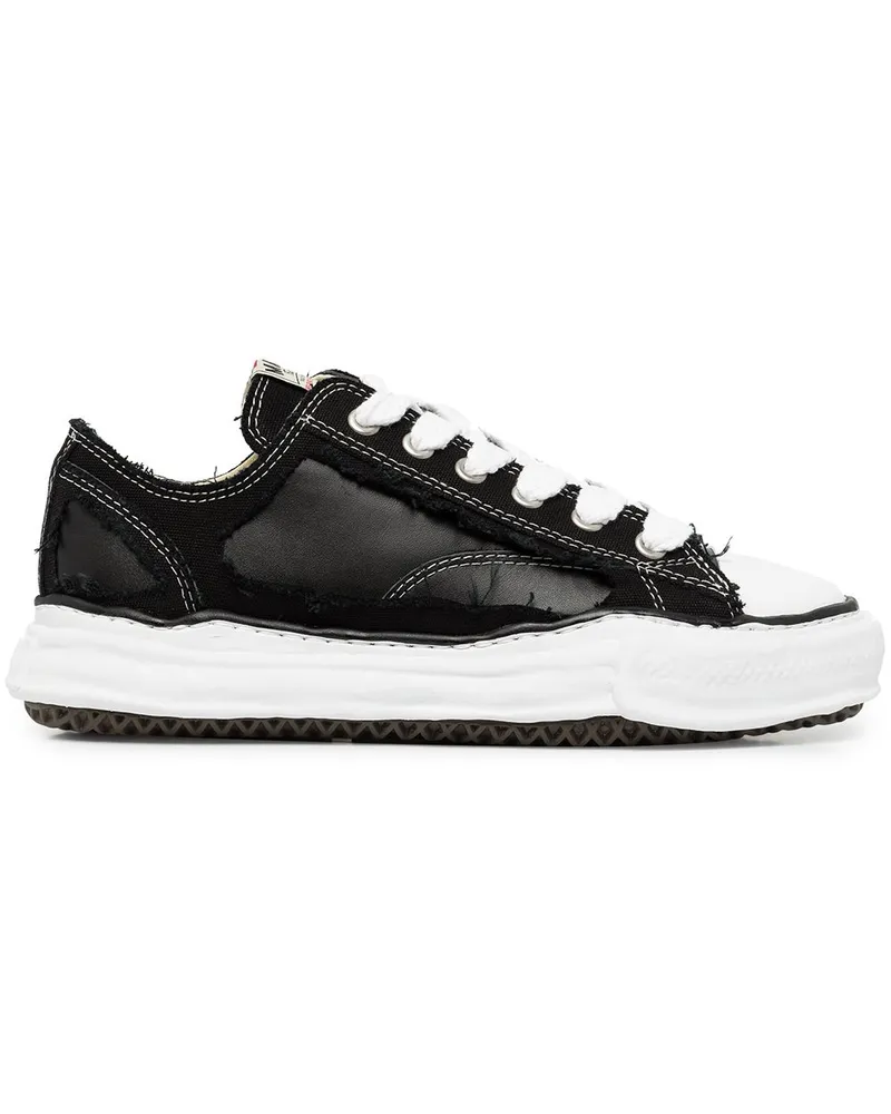 MIHARAYASUHIRO Peterson Canvas-Sneakers im Used-Look - Schwarz Schwarz