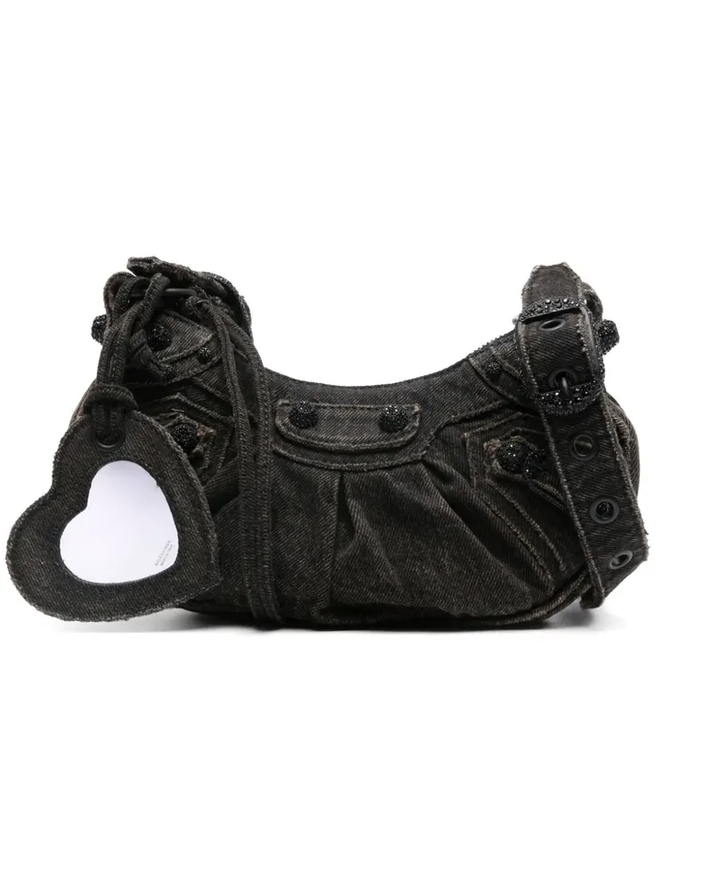 Balenciaga XS Le Cagole Schultertasche - Schwarz Schwarz