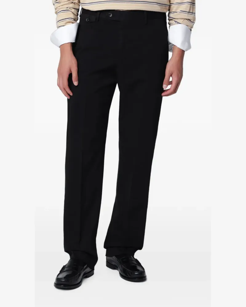 PT TORINO straight-leg cotton trousers - Schwarz Schwarz
