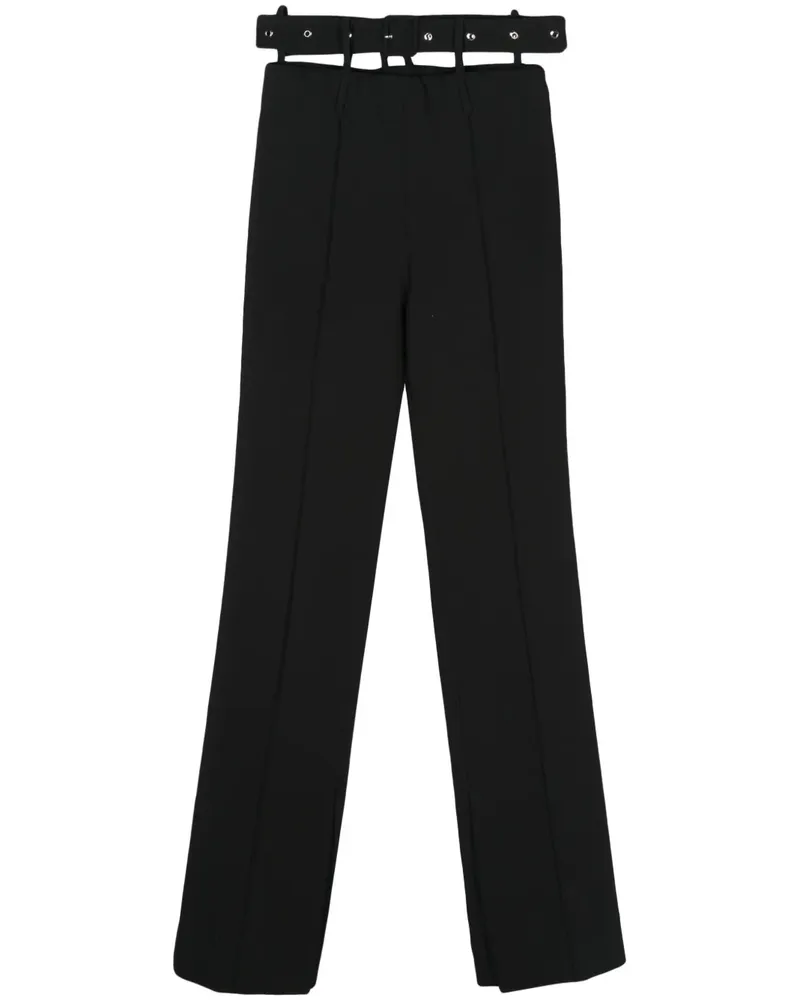 Rokh Gerade Hose mit Gürtel - Schwarz Schwarz