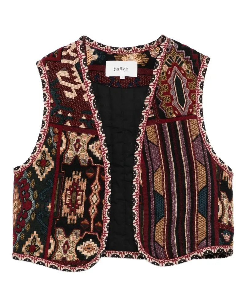 ba&sh patterned waistcoat - Nude Nude