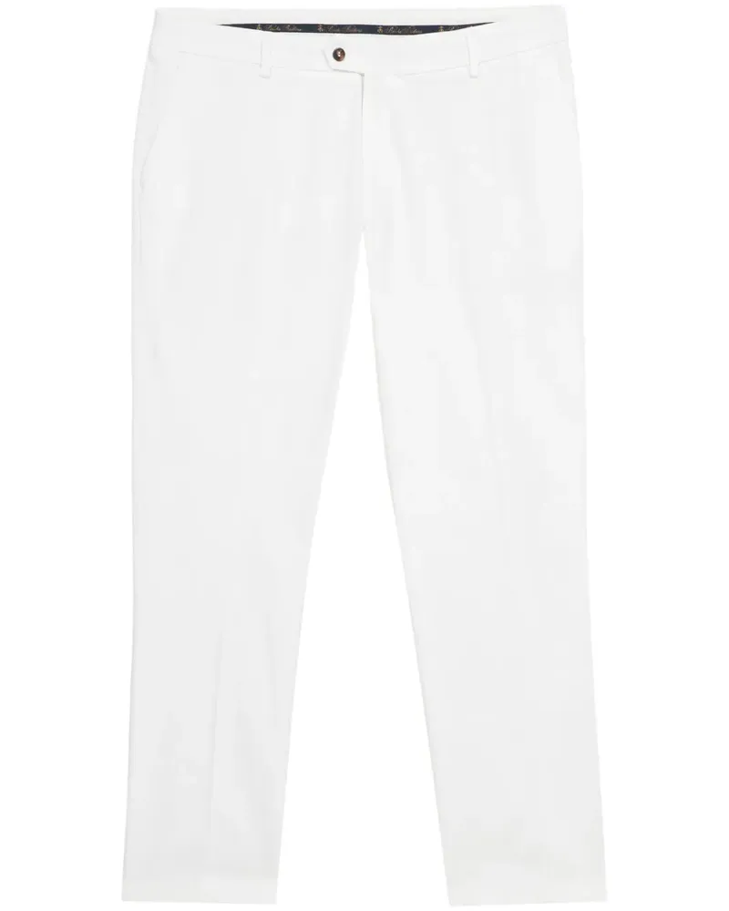 Brooks Brothers Tief sitzende Hose - Weiß Weiß