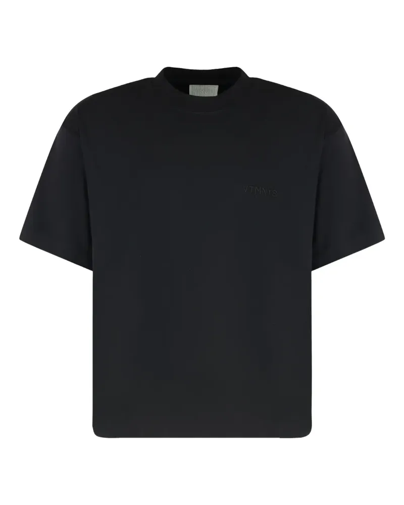 VETEMENTS T-Shirt mit Logo-Stickerei - Schwarz Schwarz