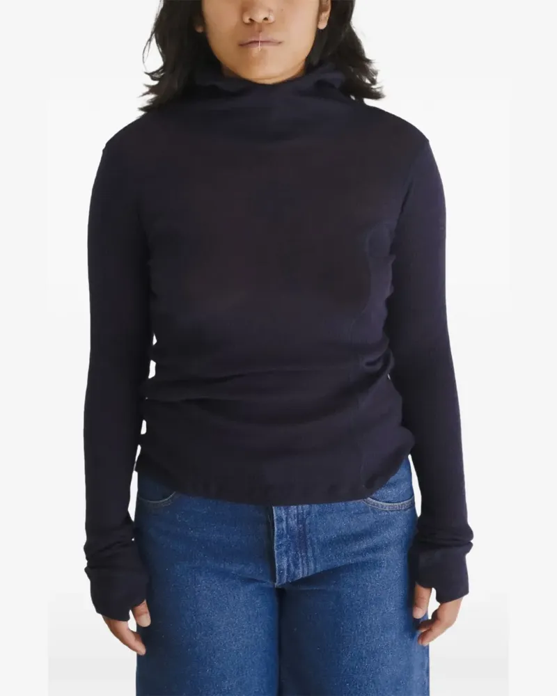 Baserange Klassisches Langarmshirt - Blau Blau