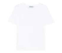Jersey-T-Shirt mit Triangel-Logo - Weiß