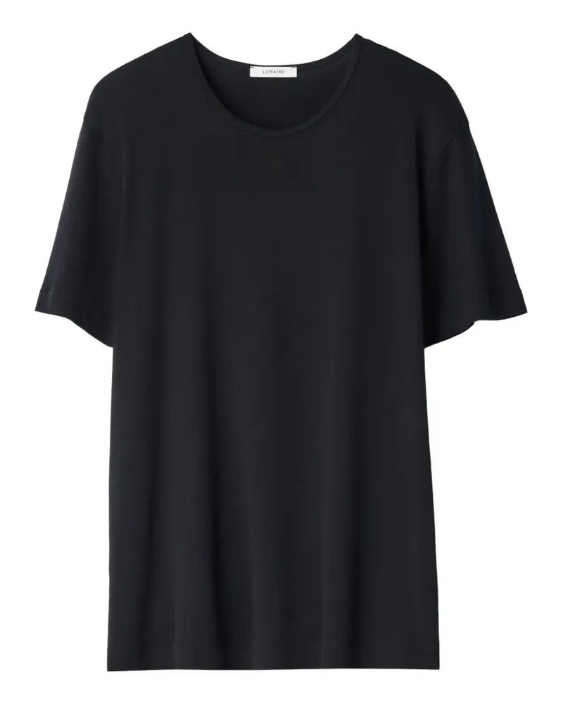 Christophe Lemaire scoop-neck T-shirt in ribbed jersey - Schwarz Schwarz