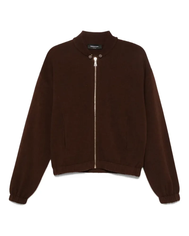 Fabiana Filippi Gerippter Cardigan mit Reißverschluss - Braun Braun