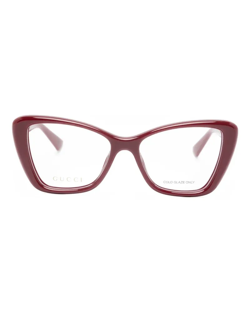 Gucci cat-eye logo glasses - Rot Rot