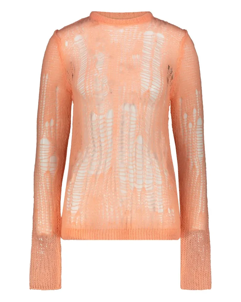 Rick Owens Oberteil mit Lochstrickmuster - Orange Orange