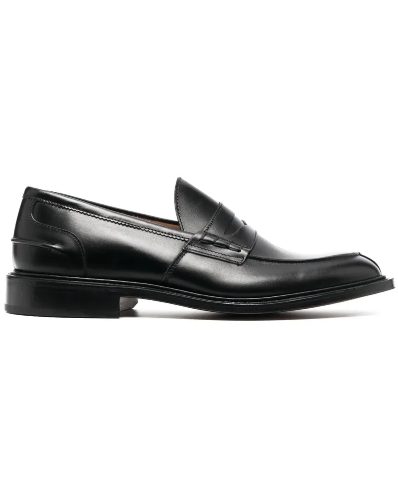 Tricker's Loafer mit mandelförmiger Kappe - Schwarz Schwarz