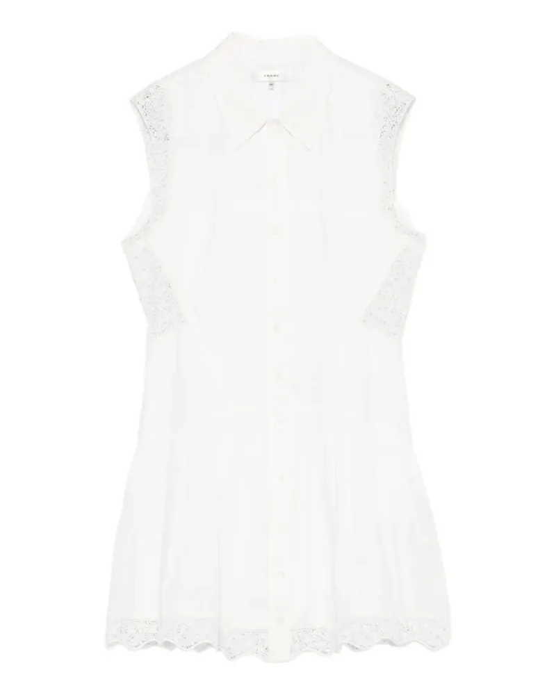 Frame Denim Besticktes Minikleid - Weiß Weiß