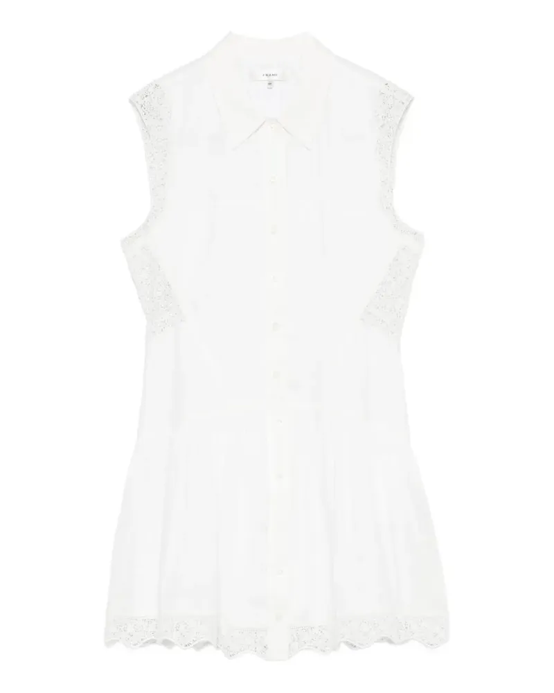 Frame Denim Besticktes Minikleid - Weiß Weiß