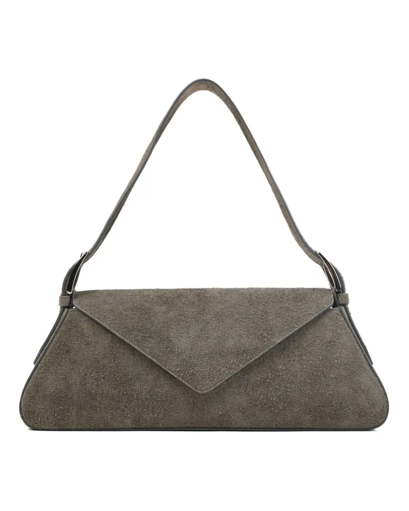 Camper Schultertasche aus Wildleder - Grau Grau