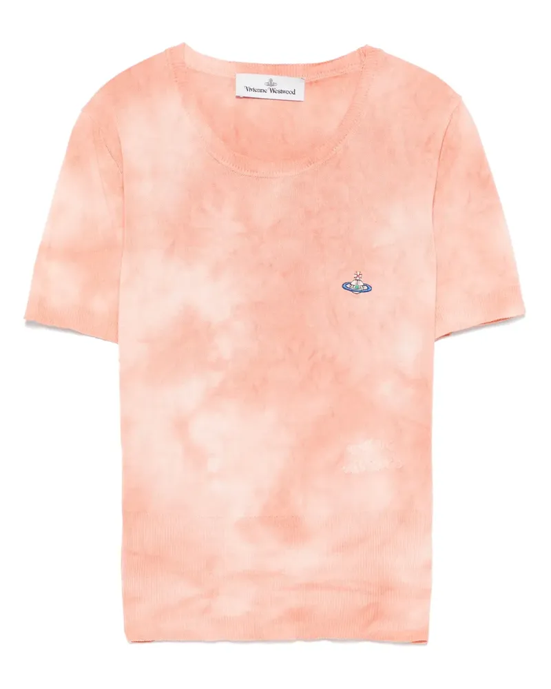 Vivienne Westwood T-Shirt mit Orb-Stickerei - Orange Orange