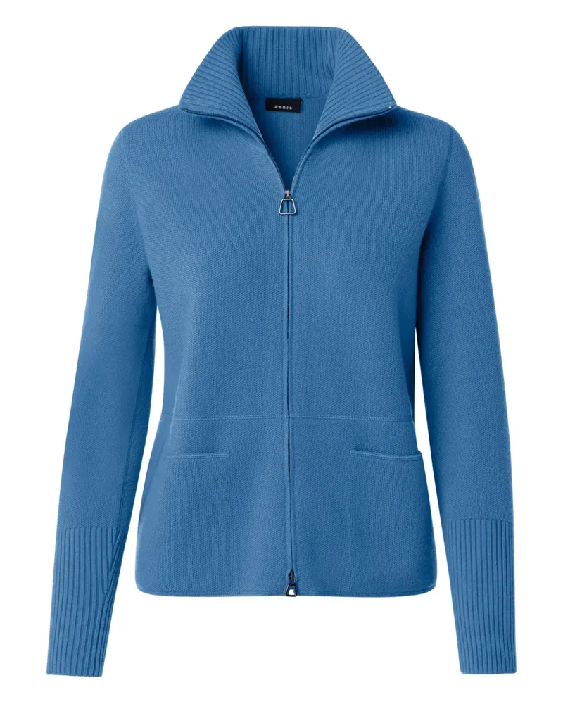 Akris Cardigan mit Reißverschluss - Blau Blau