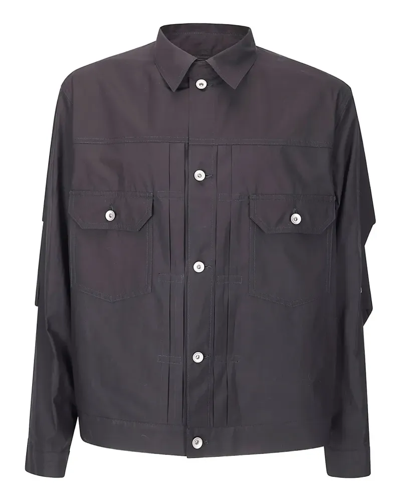 Sacai Typewriter Hemdjacke - Grau Grau