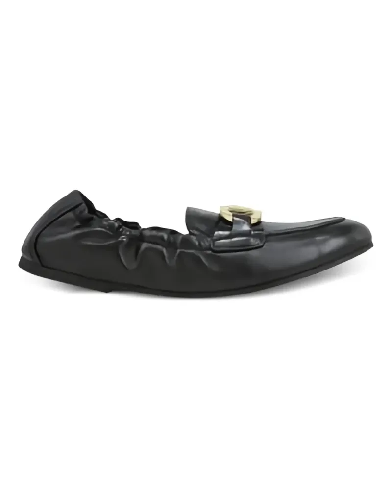 Ferragamo jodie metallic leather loafers - Schwarz Schwarz