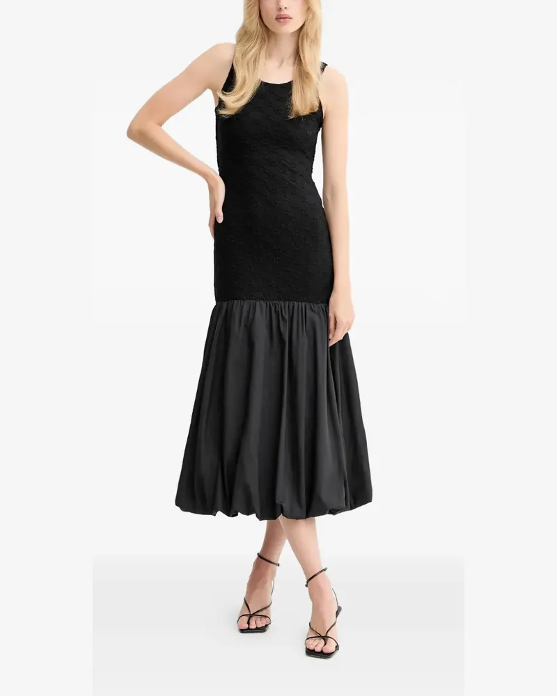 Bardot floral-pattern midi dress - Schwarz Schwarz