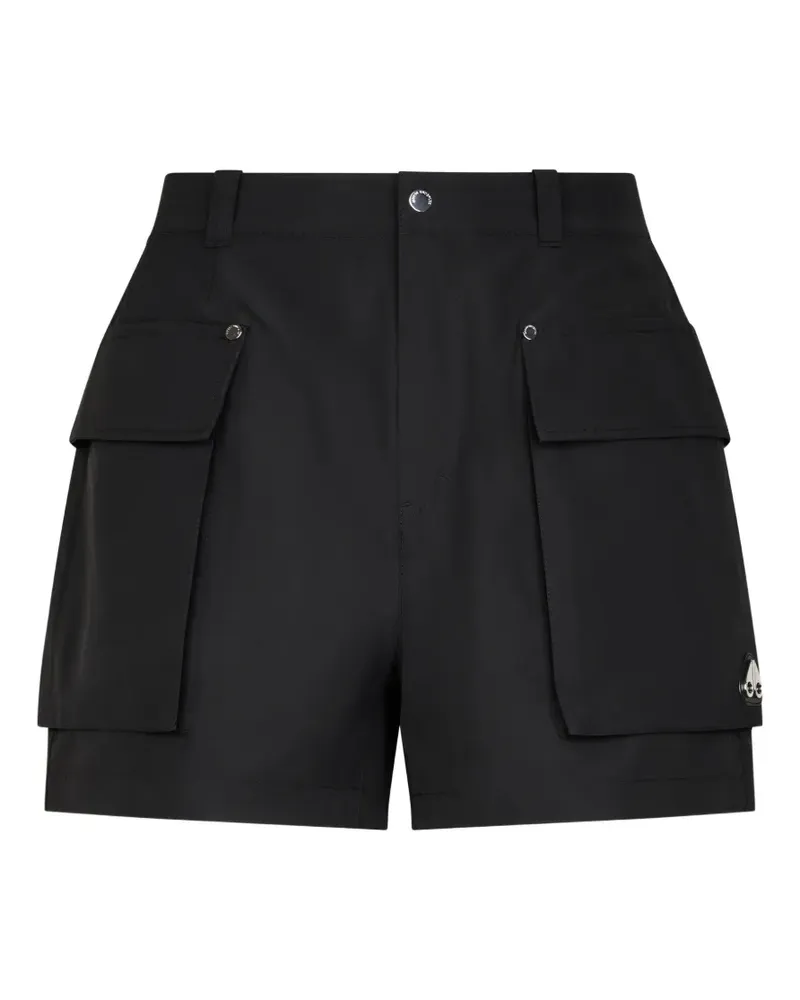 Moose Knuckles logo-plaque cargo shorts - Schwarz Schwarz