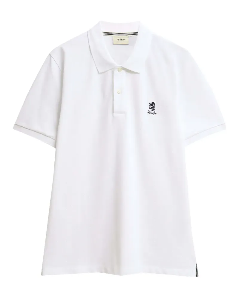 Pringle of Scotland Piqué-Poloshirt mit Logo-Stickerei - Weiß Weiß