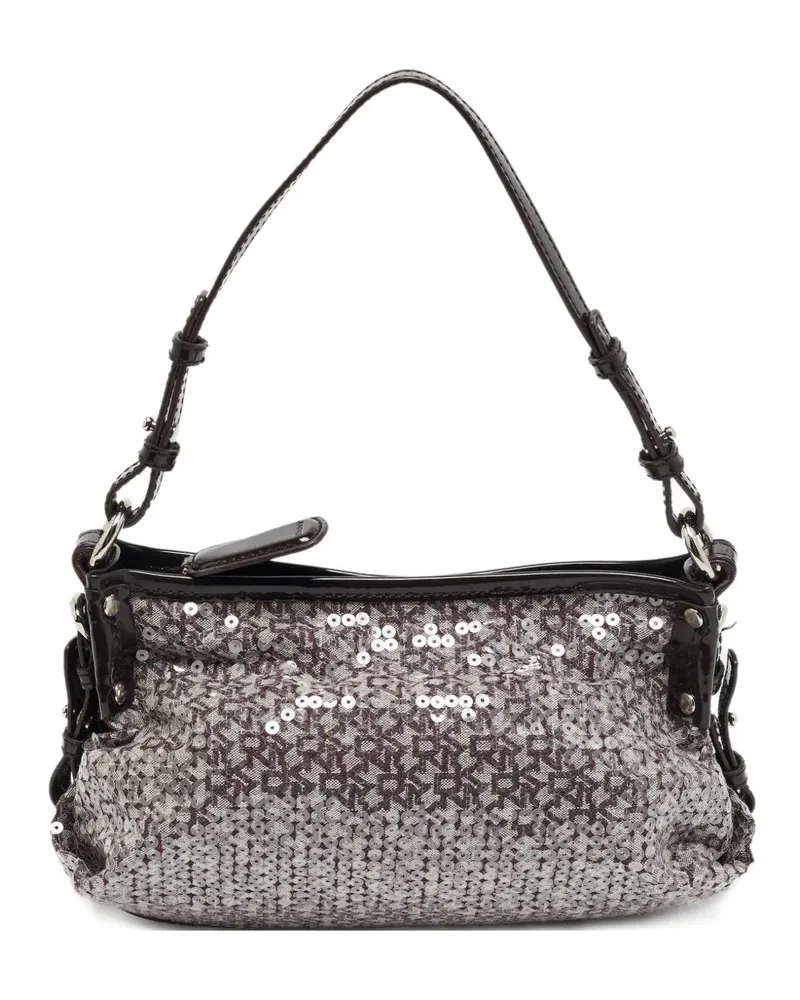 DKNY sequined monogram shoulder bag - Violett Violett