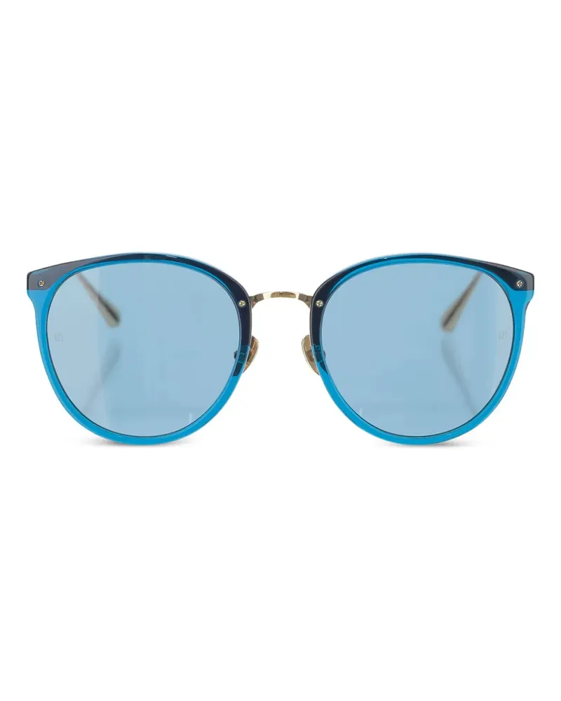 Linda Farrow Sonnenbrille mit rundem Gestell - Blau Blau