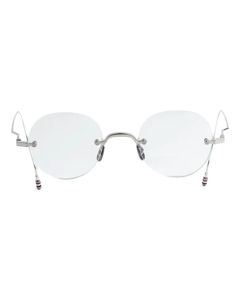 Thom Browne Brille mit rundem Gestell - Silber Silber
