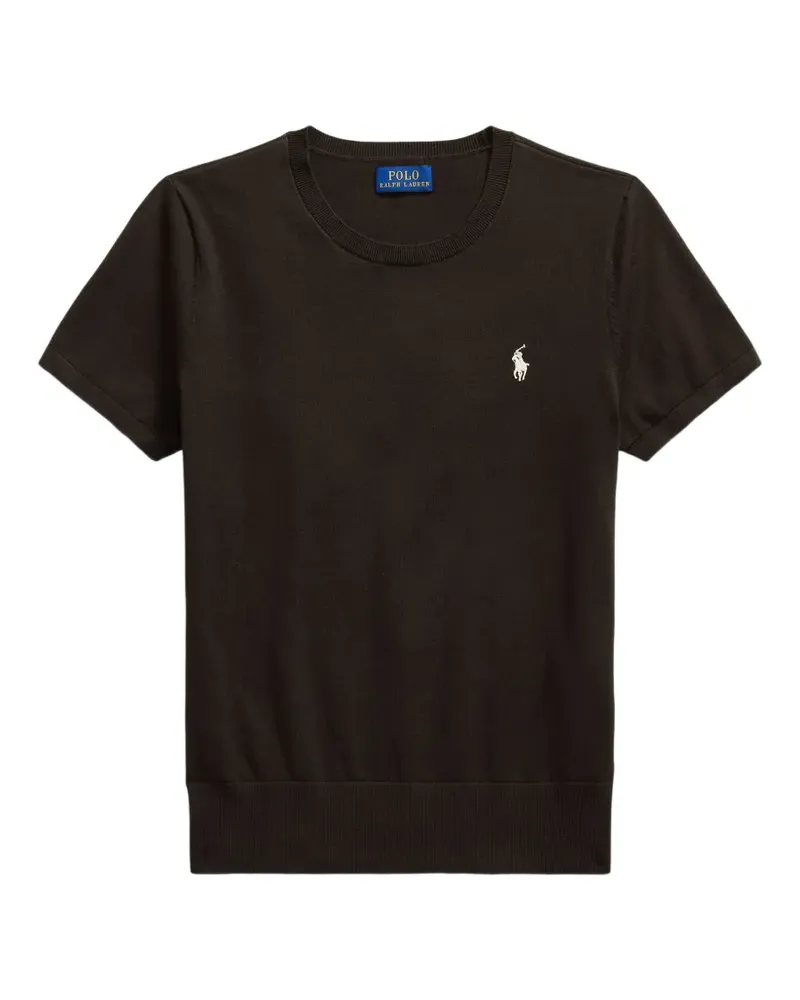 Ralph Lauren T-Shirt mit Logo-Stickerei - Braun Braun