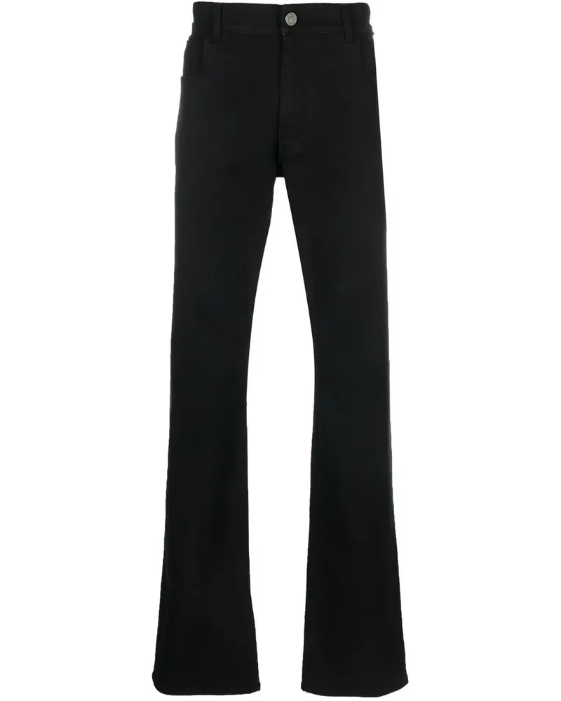 Billionaire Halbhohe Straight-Leg-Jeans - Schwarz Schwarz