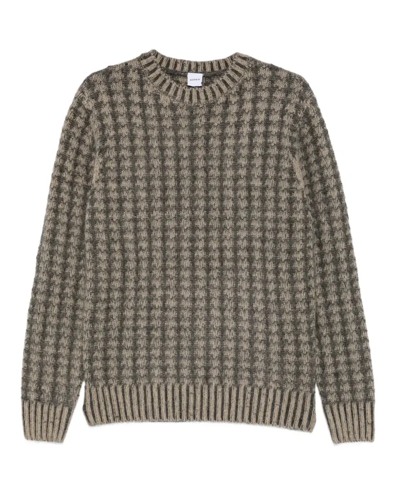 ASPESI Karierter Pullover - Grau Grau